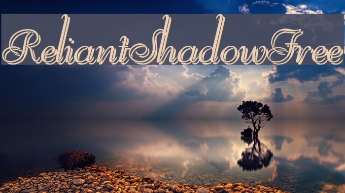 ReliantShadowFree Font examples