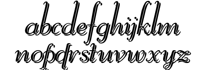 ReliantShadowFree Font LOWERCASE