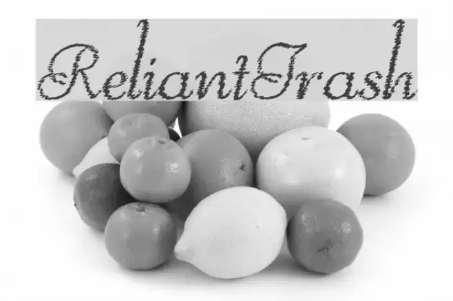 ReliantTrash Font examples