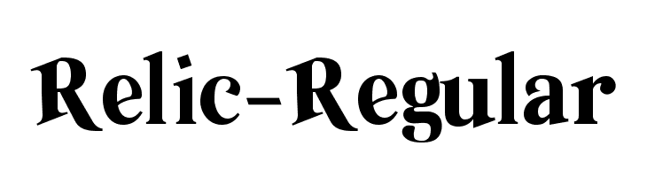 Relic-Regular Font
