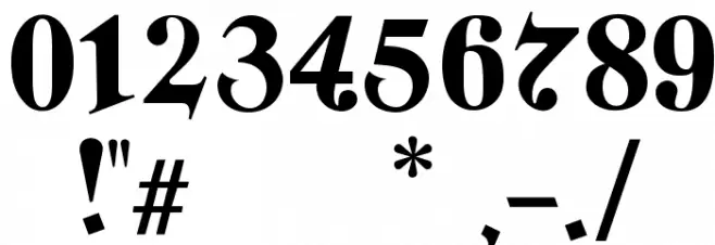 Relic-Regular Font OTHER CHARS