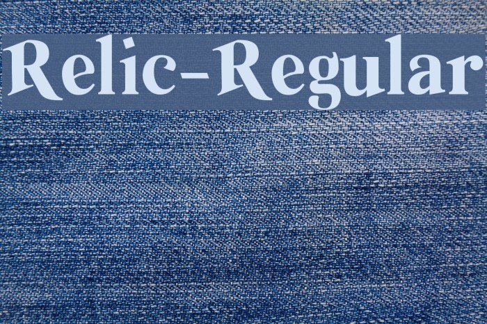 Relic-Regular Font examples