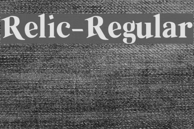 Relic-Regular Font examples