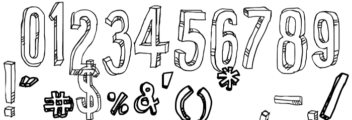 Relief BD Font OTHER CHARS