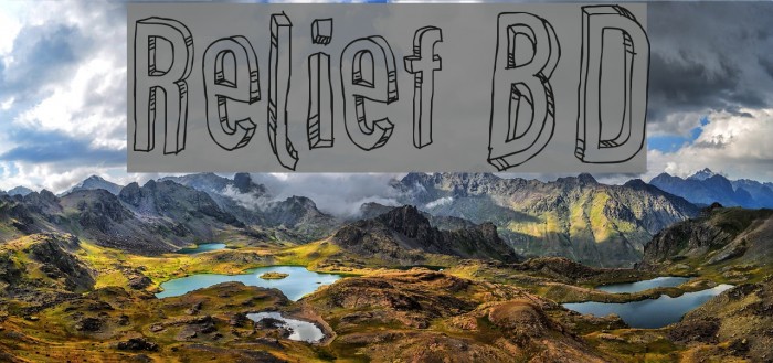 Relief BD Font examples