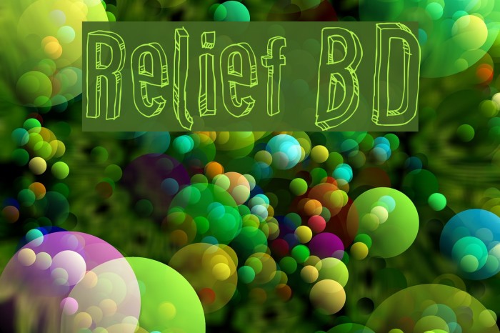 Relief BD Font examples
