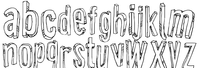 Relief BD Font LOWERCASE