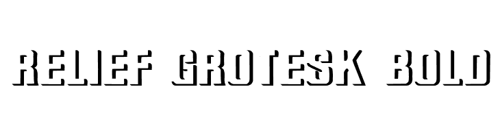 Relief Grotesk Bold Font