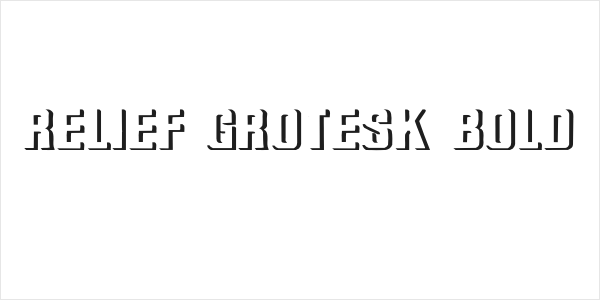Relief Grotesk Bold Logo