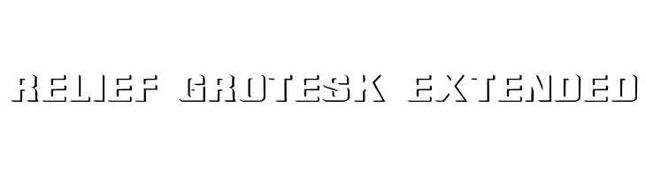 Relief Grotesk Extended Font