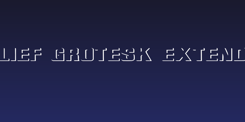 Relief Grotesk Extended Social Header