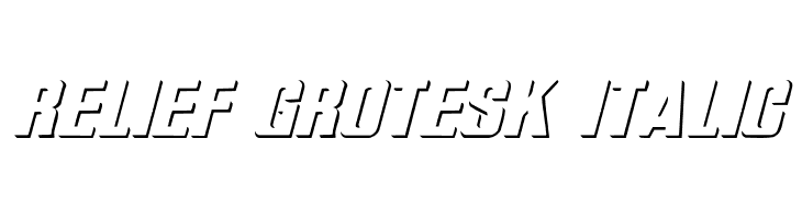 Relief Grotesk Italic  Frei Schriftart Herunterladen
