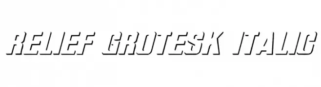 Relief Grotesk Italic  免费字体下载