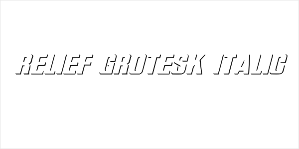 Relief Grotesk Italic Logo