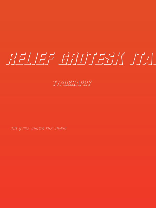 Relief Grotesk Italic Poster