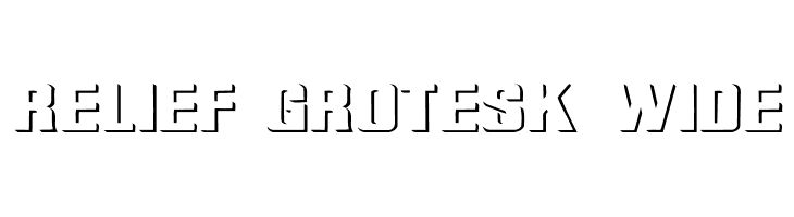 Relief Grotesk Wide Font