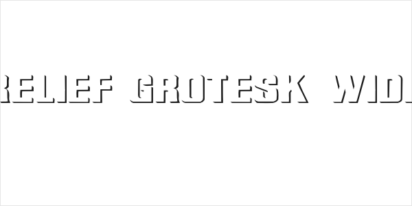Relief Grotesk Wide Logo