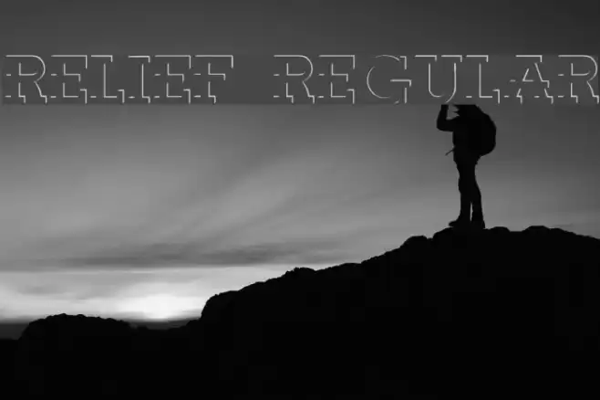 Relief Regular Font examples