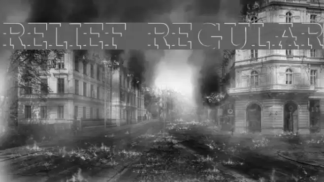 Relief Regular Font examples