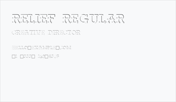Relief Regular Business Card