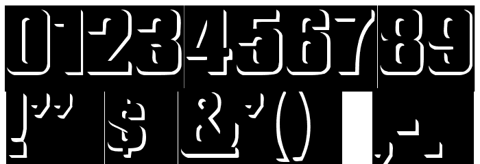 Relief Reverse Font OTHER CHARS