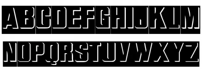 Relief Reverse Шрифта ВЕРХНИЙ