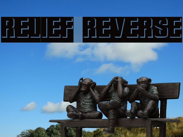 Relief Reverse Font examples