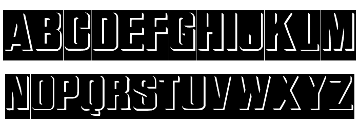 Relief Reverse Font LOWERCASE
