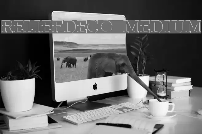 ReliefDeco Medium Font examples