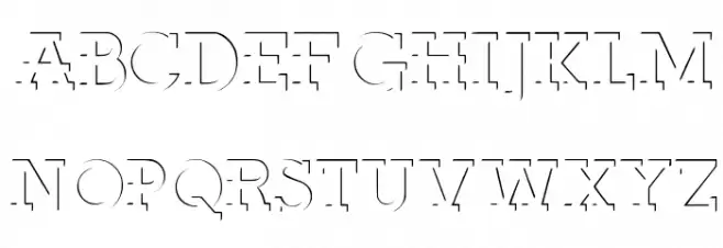 ReliefDeco Medium Font Litere mici