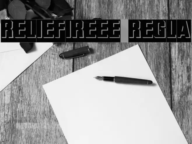 ReliefInReverse Regular Font examples