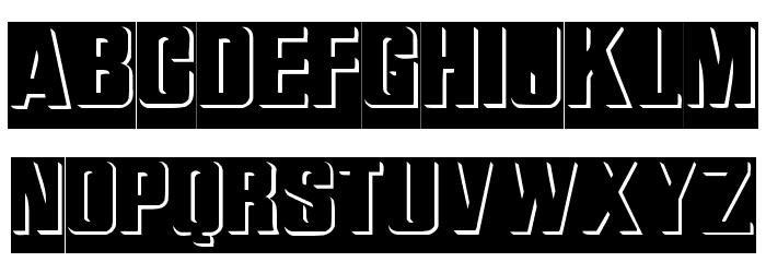 ReliefInReverse Regular Font LOWERCASE