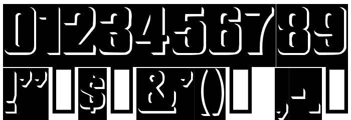 ReliefInReverse Font OTHER CHARS