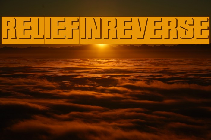 ReliefInReverse Font examples