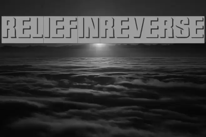 ReliefInReverse Schriftart examples