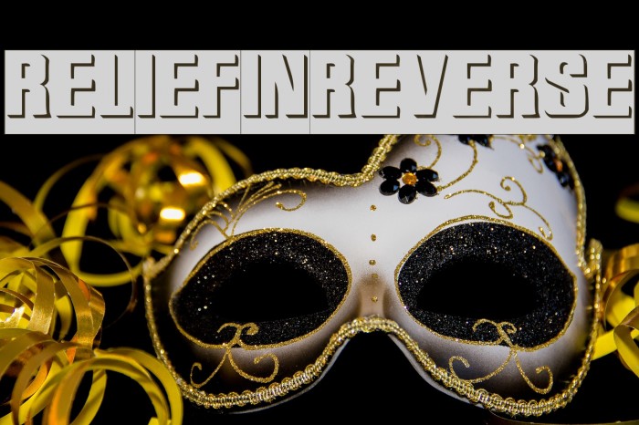 ReliefInReverse Font examples