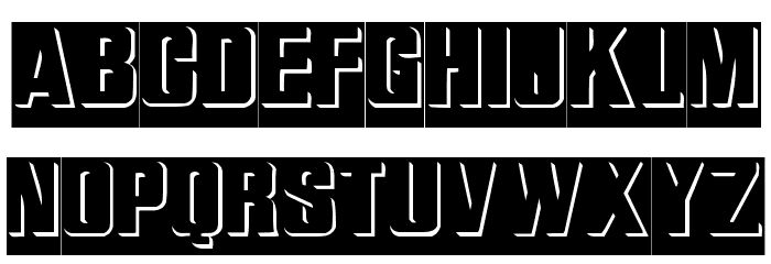 ReliefInReverse Font LOWERCASE
