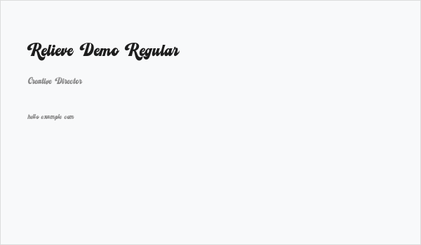 Relieve Demo Regular Business Card