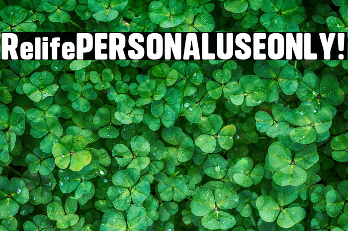 Relife PERSONAL USE ONLY! Example 1