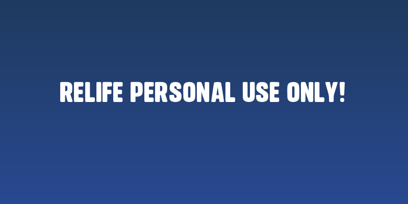Relife PERSONAL USE ONLY! Social Header