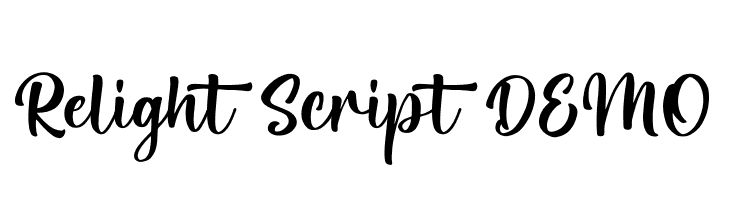 Relight Script DEMO  les polices de caractères gratuit tlcharger