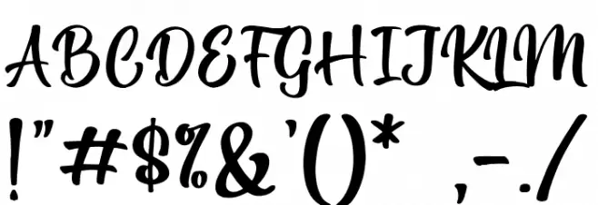 Relight Script DEMO Font OTHER CHARS