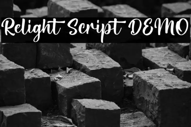 Relight Script DEMO Font examples