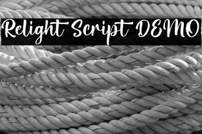 Relight Script DEMO Font examples