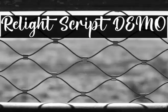 Relight Script DEMO Font examples