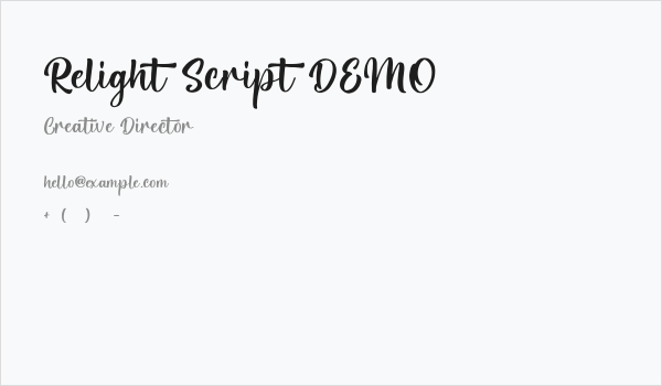 Relight Script DEMO Business Card