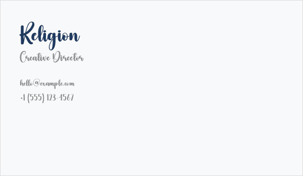 Religion Business Card
