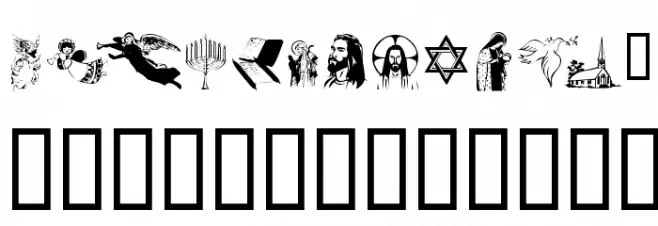 Religious 1 Шрифта ВЕРХНИЙ