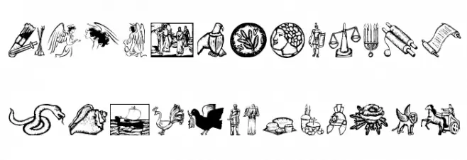ReligiousSymbols Schriftart Groß