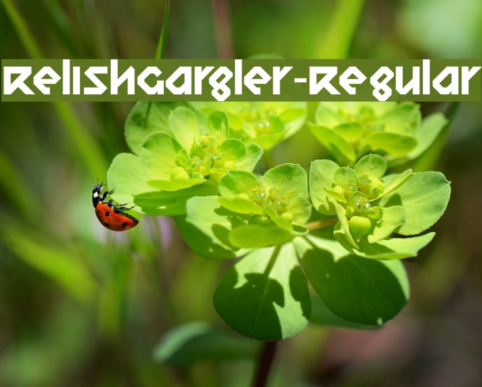 RelishGargler-Regular Font examples